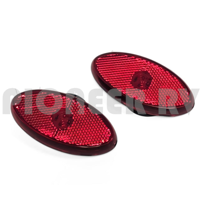 2-Pack Forest River RV Side Clearance Light Red Oval F100221692 | Pioneer RV, OEM Replacement Parts