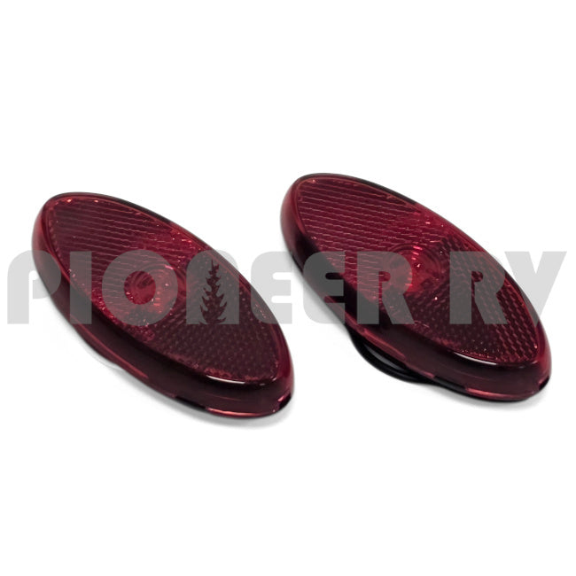 2-Pack Forest River RV Side Clearance Light Red Oval F100221692 | Pioneer RV, OEM Replacement Parts