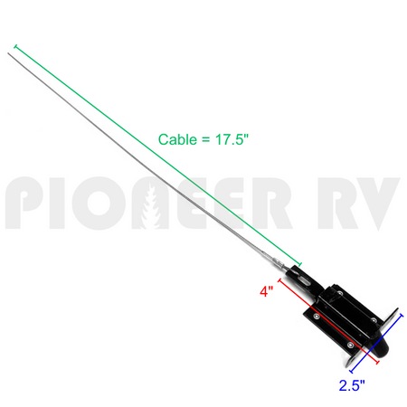 Forest River RV Plunger Door Latch with Cable 20X36179A | Pioneer RV, OEM Replacement Parts