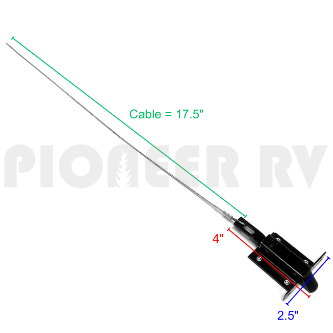Forest River RV Plunger Door Latch with Cable 20X36179A | Pioneer RV, OEM Replacement Parts