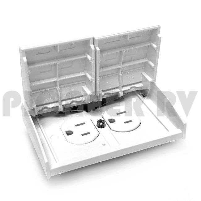 Forest River RV Outdoor Duo Outlet with Cover 08625239 | Pioneer RV, OEM Replacement Parts