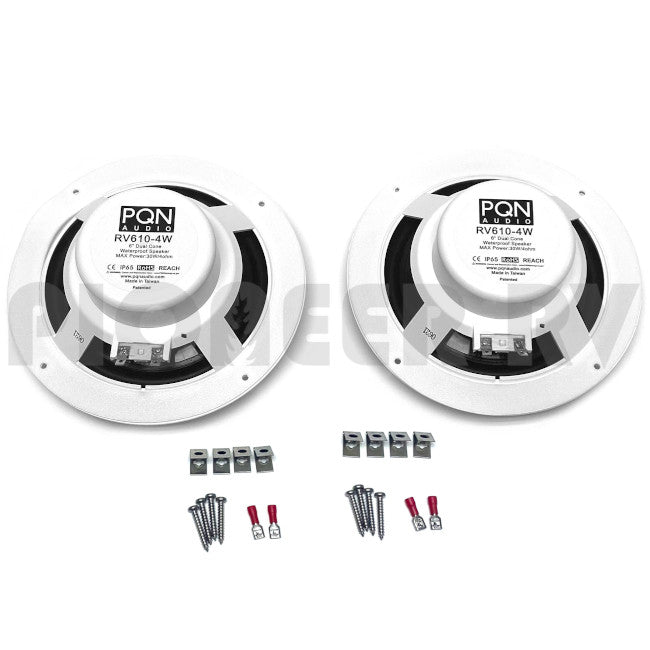 Forest River RV White Outdoor Speaker Set, 6" Round 08625240 | Pioneer RV, OEM Replacement Parts