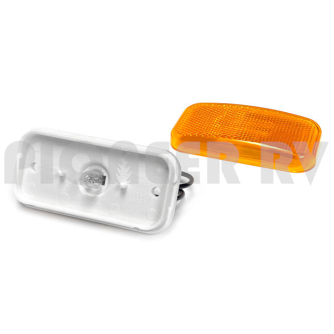 Forest River RV Amber Clearance Light Incandescent, White Base 08625241 | Pioneer RV, OEM Replacement Parts