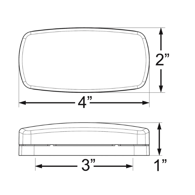 Forest River RV Red LED Marker Light, Black Base 08645595 | Pioneer RV, OEM Replacement Parts