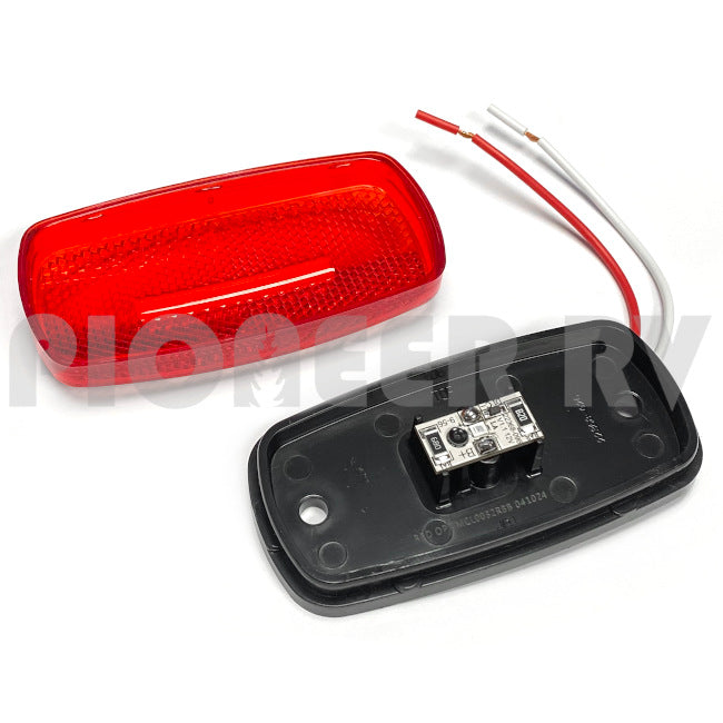 Forest River RV Red LED Marker Light, Black Base 08645595 | Pioneer RV, OEM Replacement Parts