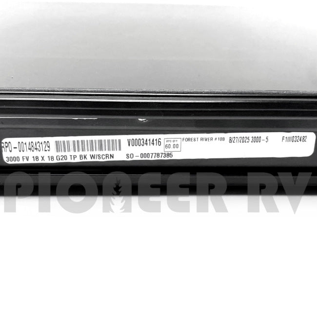 Forest River RV Window w/ Screen, Frameless Vent V000341416 | Pioneer RV, OEM Replacement Parts