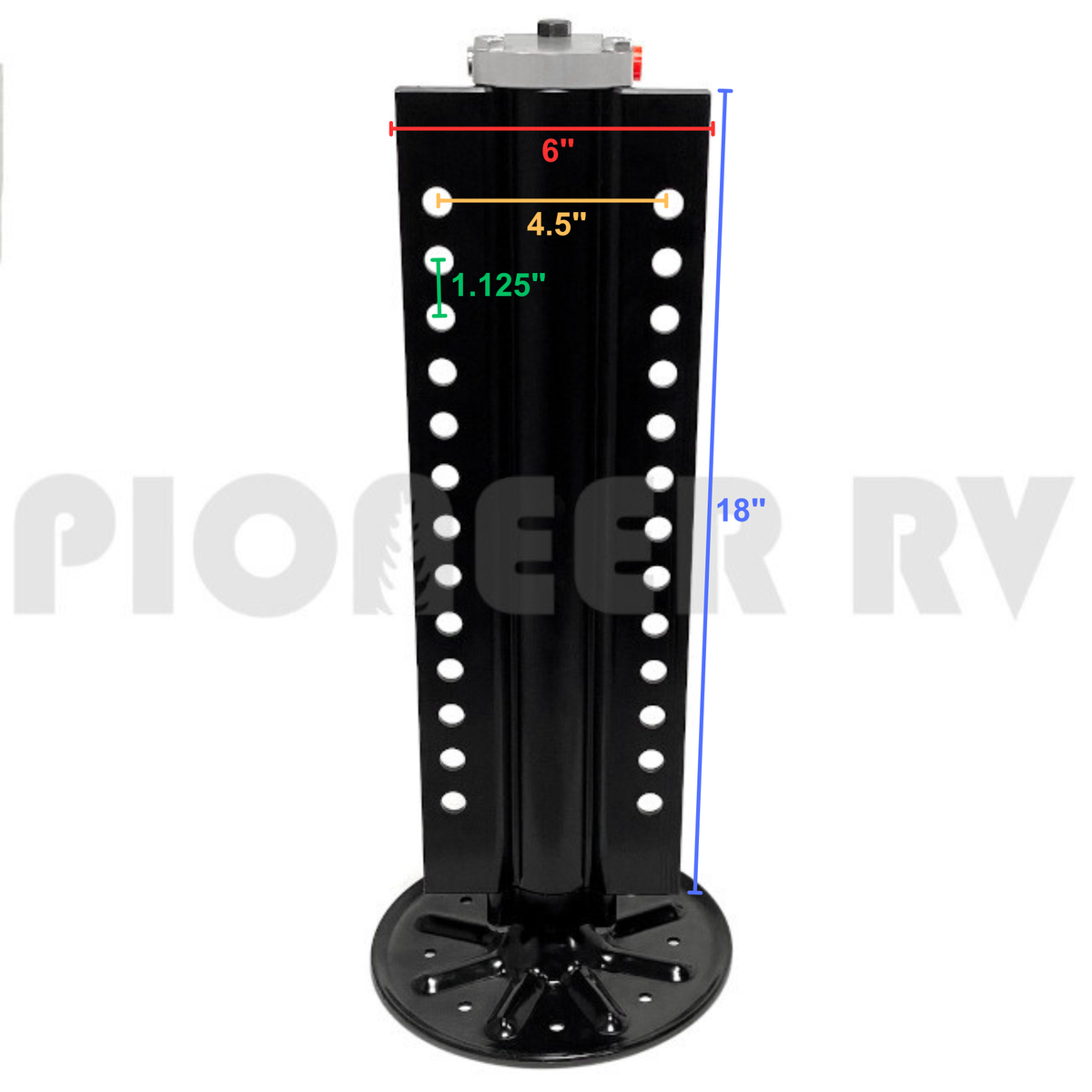 Forest River RV Lippert Leveling Jack 8k Lbs. 13 Mounting Holes 08652996 | Pioneer RV, OEM Replacement Parts