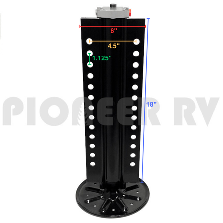 Forest River RV Lippert Leveling Jack 8k Lbs. 13 Mounting Holes 08652996 | Pioneer RV, OEM Replacement Parts