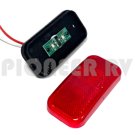 Forest River RV Red Clearance Light LED 003-59L, Black Base 08653048 | Pioneer RV, OEM Replacement Parts