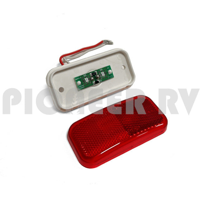 Forest River RV Red Clearance Light LED, White Base 08734351 | Pioneer RV, OEM Replacement Parts