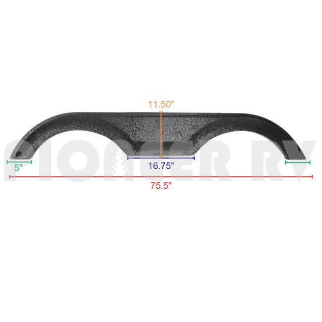 Forest River RV Fender Skirt 75.5" x 11.5" Black 08746686 | Pioneer RV, OEM Replacement Parts