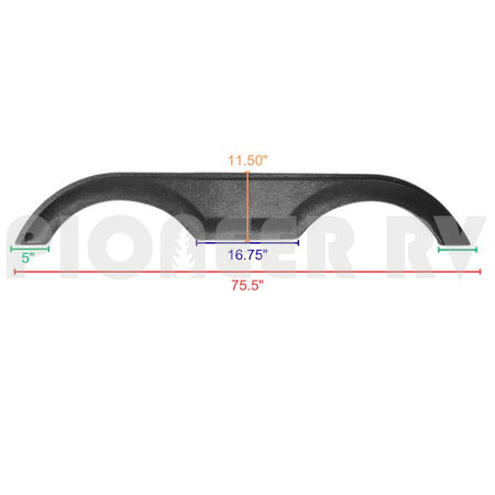 Forest River RV Fender Skirt 75.5" x 11.5" Black 08746686 | Pioneer RV, OEM Replacement Parts