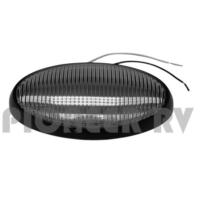 Forest River RV Black Oval Porch Light 6.25" (No On/Off Switch) F100033430 | Pioneer RV, OEM Replacement Parts
