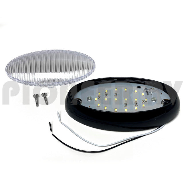 Forest River RV Black Oval Porch Light 6.25" (No On/Off Switch) F100033430 | Pioneer RV, OEM Replacement Parts