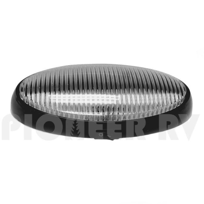 Forest River RV Black Oval Porch Light 6.25" with On/Off Switch F100033445