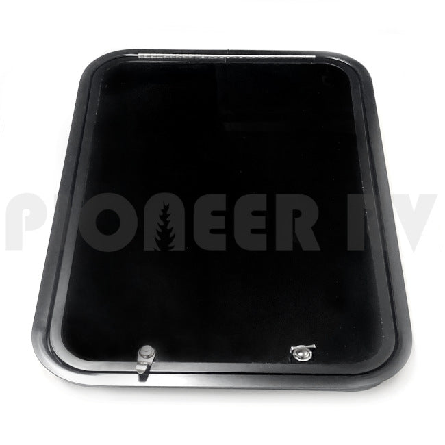 Forest River RV Black Exterior Fridge Door Cover for 21" x 31" Opening F100166010 | Pioneer RV, OEM Replacement Parts