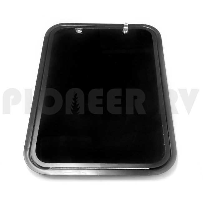 Forest River RV Black Exterior Fridge Door Cover for 21" x 31" Opening F100166010 | Pioneer RV, OEM Replacement Parts