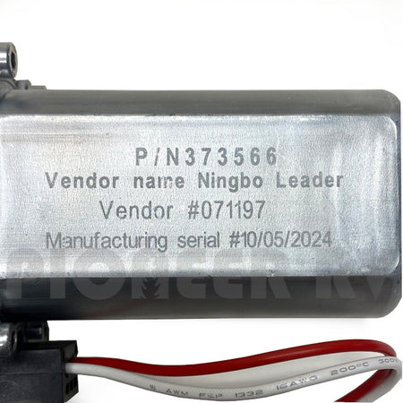 Forest River RV Lippert 373566 Solera Awning Motor F100089204 | Pioneer RV, OEM Replacement Parts
