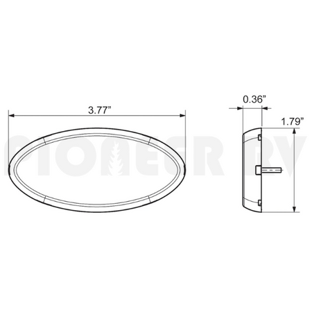 Forest River RV Side Clearance Light Amber Oval F100221756 | Pioneer RV, OEM Replacement Parts