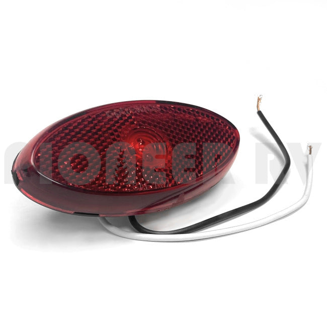 Forest River RV Side Clearance Light Red Oval F100221692 | Pioneer RV, OEM Replacement Parts