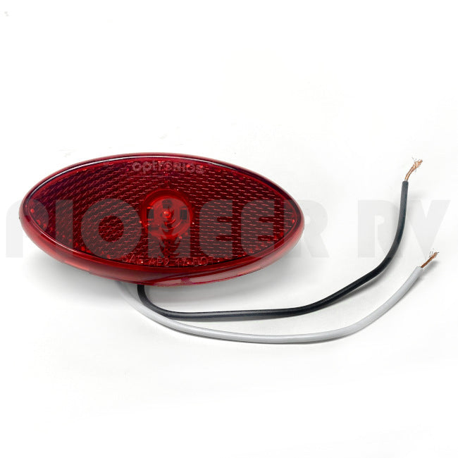 Forest River RV Side Clearance Light Red Oval F100221692 | Pioneer RV, OEM Replacement Parts