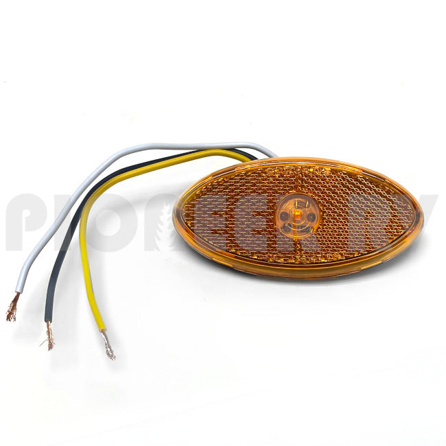 Forest River RV Side Clearance Light Amber Oval F100221756 | Pioneer RV, OEM Replacement Parts
