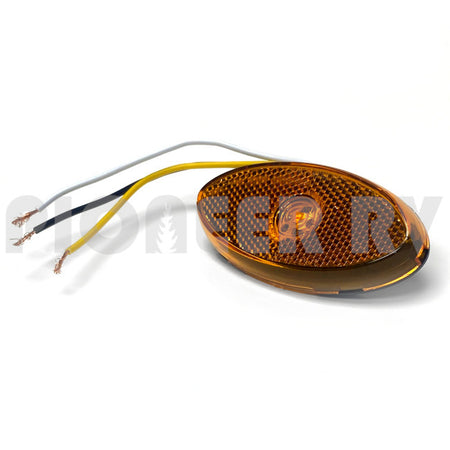 Forest River RV Side Clearance Light Amber Oval F100221756 | Pioneer RV, OEM Replacement Parts