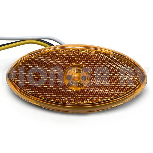 Forest River RV Side Clearance Light Amber Oval F100221756 | Pioneer RV, OEM Replacement Parts