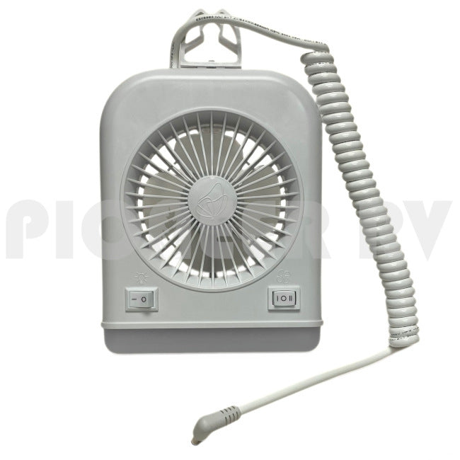 Forest River RV White 2-Speed Bunk Fan with 12V Light F100222517 | Pioneer RV, OEM Replacement Parts