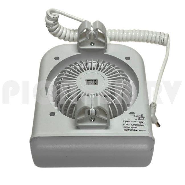 Forest River RV White 2-Speed Bunk Fan with 12V Light F100222517 | Pioneer RV, OEM Replacement Parts