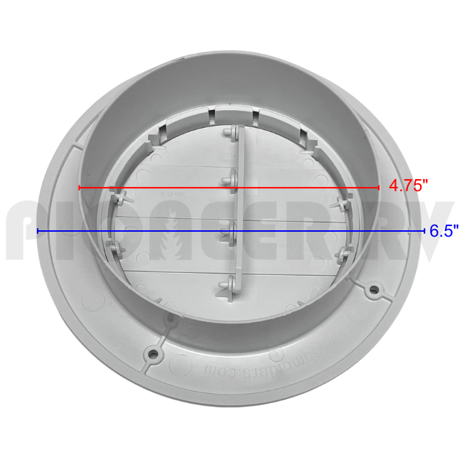 Forest River RV A/C Ceiling Vent Round White F100253875 | Pioneer RV, OEM Replacement Parts