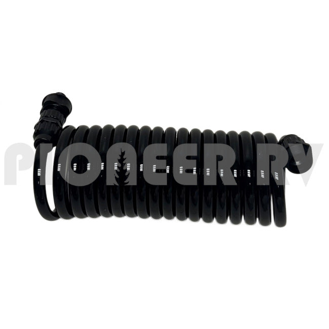 Forest River RV Coiled Water Hose Black F100257755 | Pioneer RV, OEM Replacement Parts